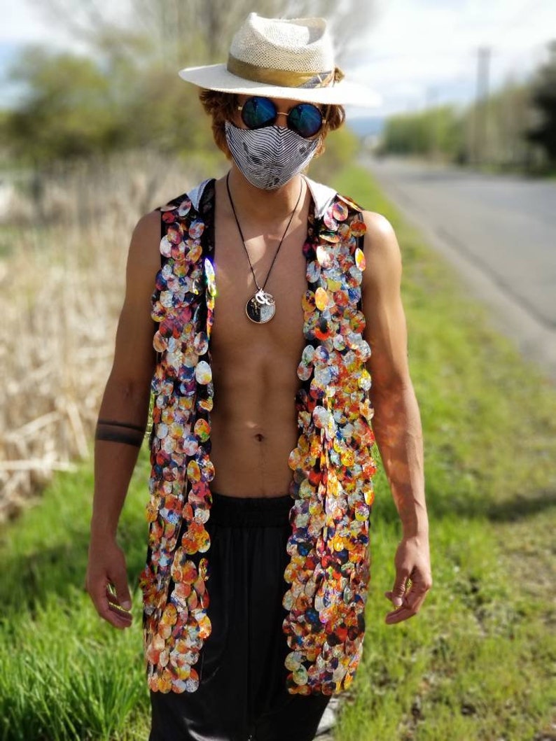 Entusiastiche gilet di paillettes | Felpa con cappuccio Festival | Hood olografica | Giacca Festival | Felpa con cappuccio senza maniche | Rave con Entusiastiche gilet di paillettes | Felpa con cappuccio Festival | Hood olografica | Giacca Festival | Felpa con cappuccio senza maniche | Rave con