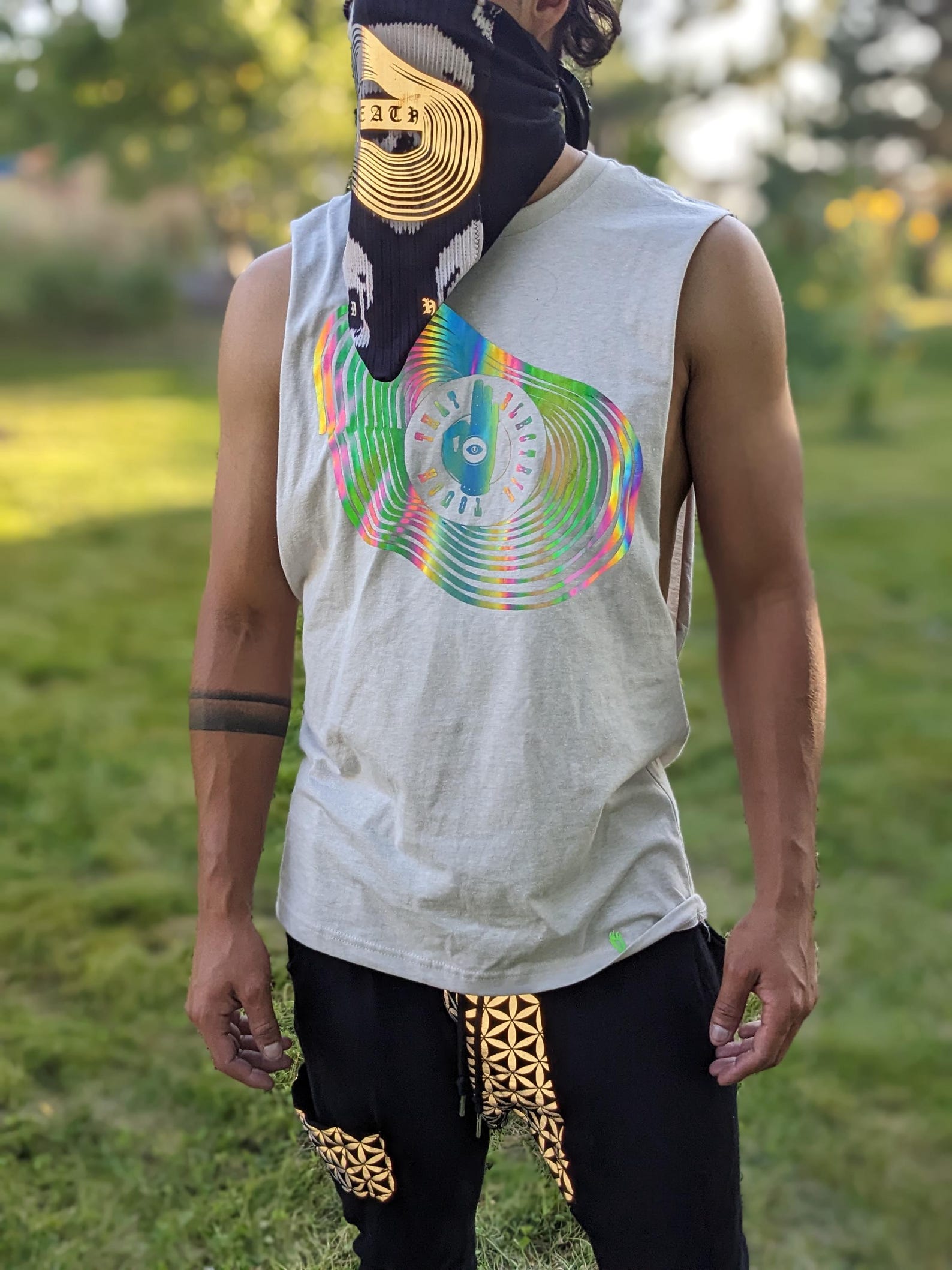 Reflective Graphic Cut off Shirt - Etsy