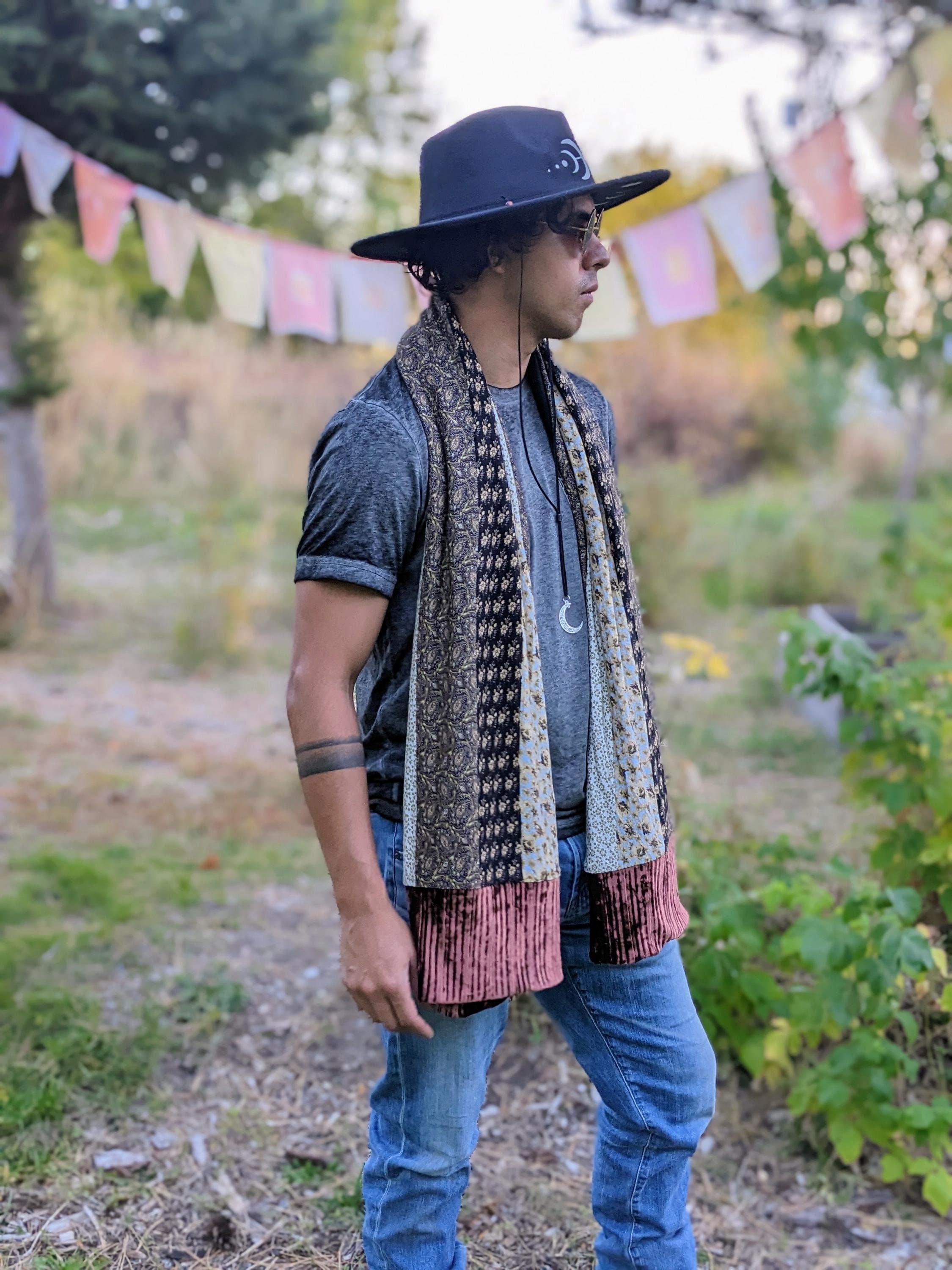 Boho Festival Pashmina| Rave Pashmina| Bohemian Scarf| Men's Rave