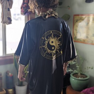 Yin Yang Robe Yin Yang Festival Kimono: Sacred Geometry Rave Cloak - Etsy