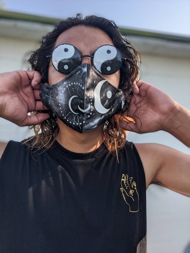 Reflective Space Mask Rave Mask Festival Mask Dust Mask Etsy