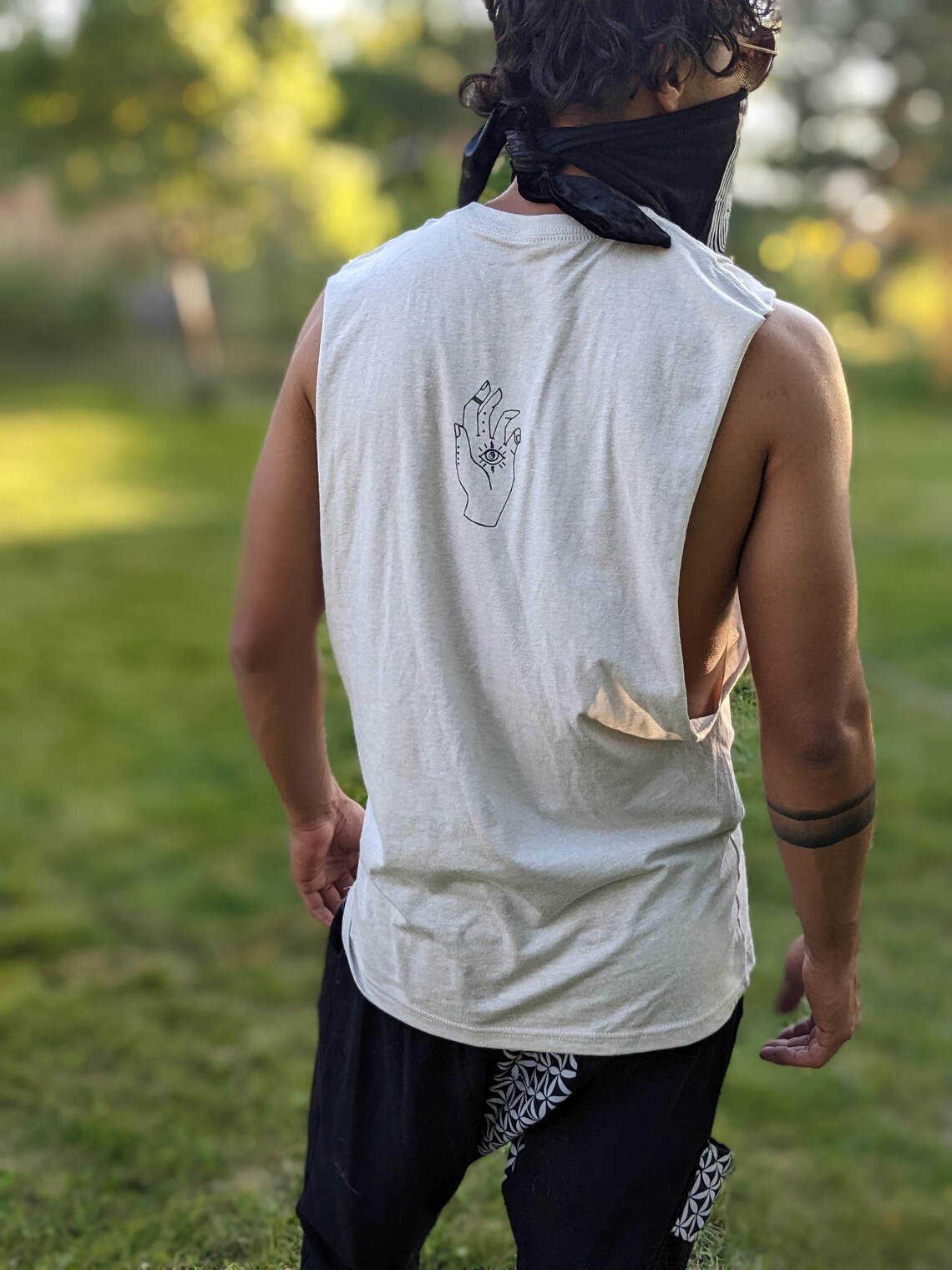 Reflective Graphic Cut off Shirt: Men's Festival Tank - Etsy