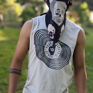 Reflective Graphic Cut off Shirt - Etsy