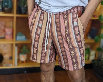 Shorts psicodélicos de verano para hombre: shorts bohemios retro