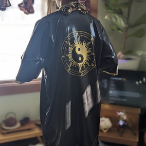 Yin Yang Robe Yin Yang Festival Kimono: Sacred Geometry Rave Cloak - Etsy