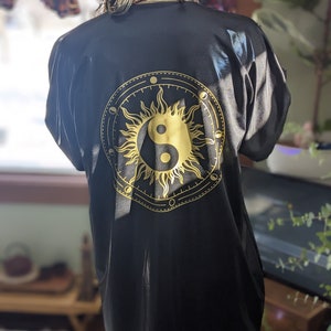 Yin Yang Robe Yin Yang Festival Kimono: Sacred Geometry Rave Cloak - Etsy