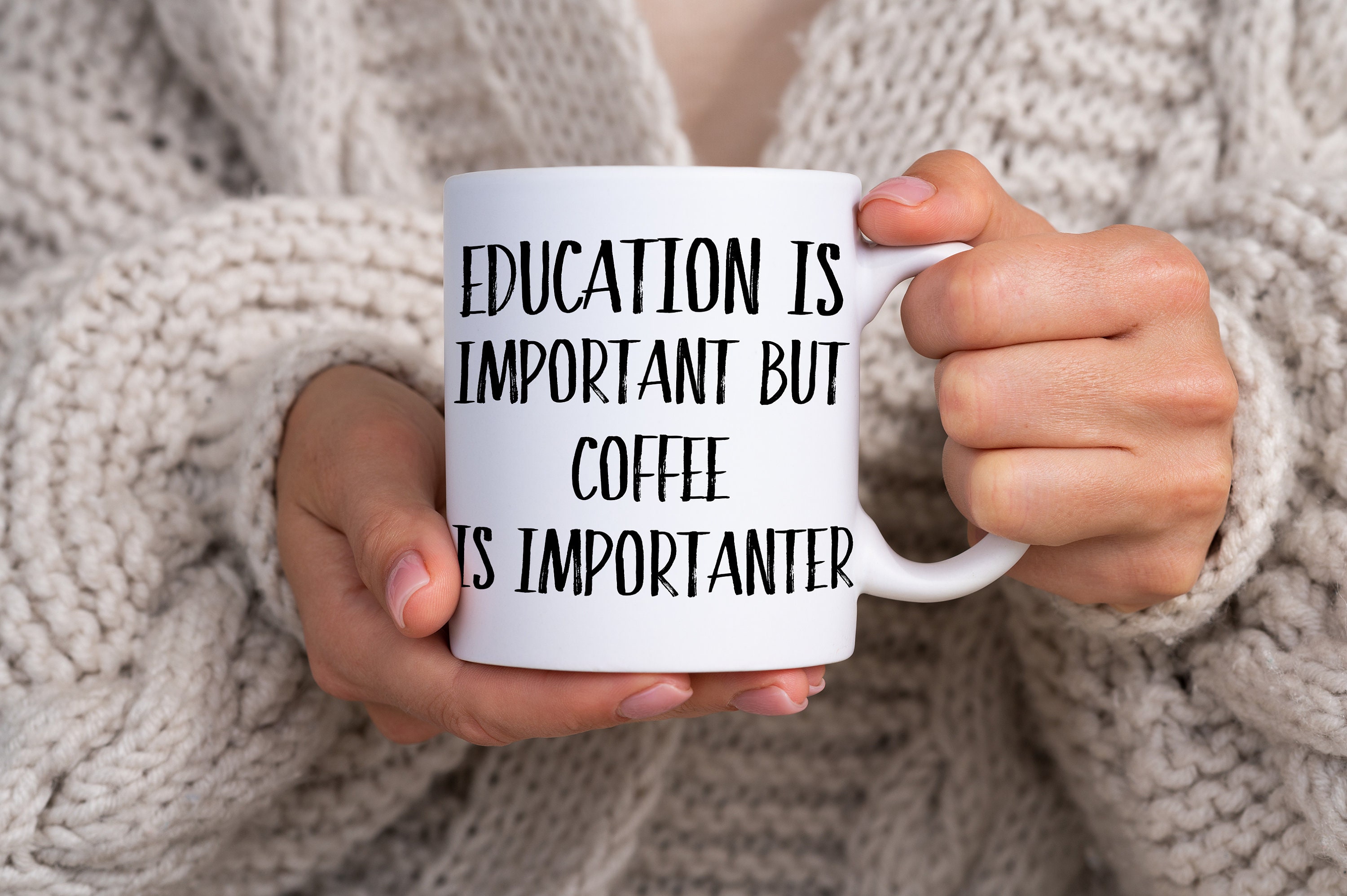 Education is Important Mug Funny Coffee Mug Teacher Gift Etsy