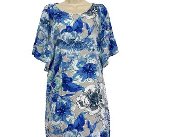 Jams World Sky Petal Hawaiian Dress Small Vintage Tropical Vacation Resort Beach