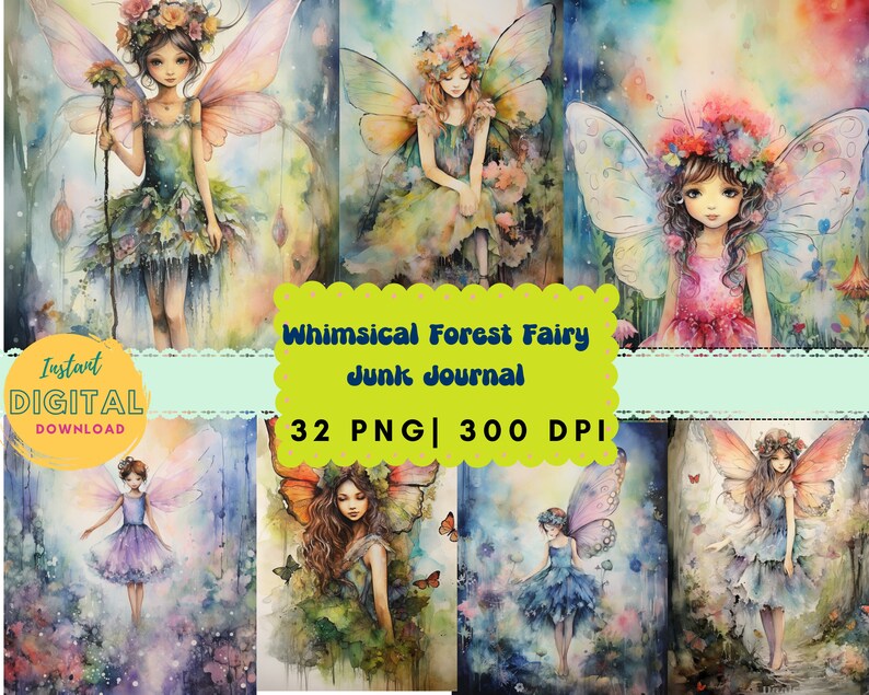 Forest Fairy Junk Journal Kit Printable, Whimsical Junk Journal ...