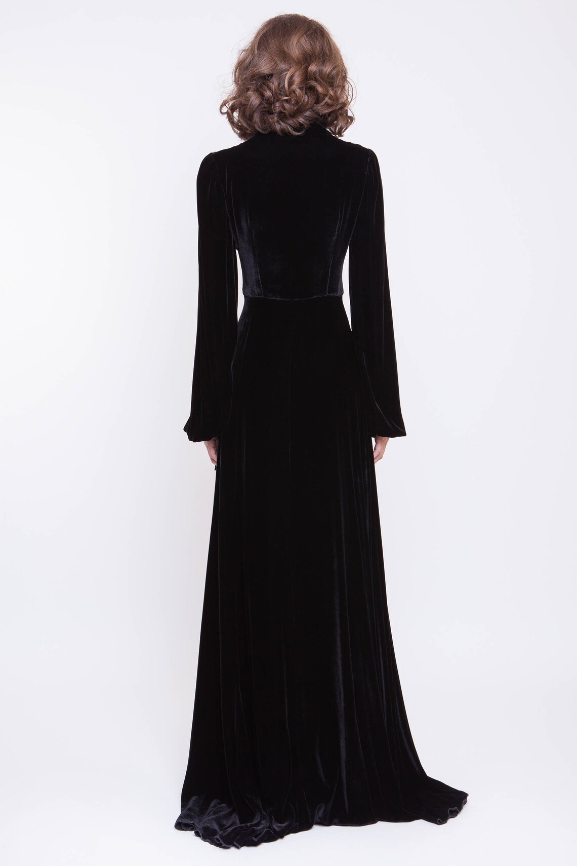 SILK VELVET DRESS Velvet Evening Gown Etsy