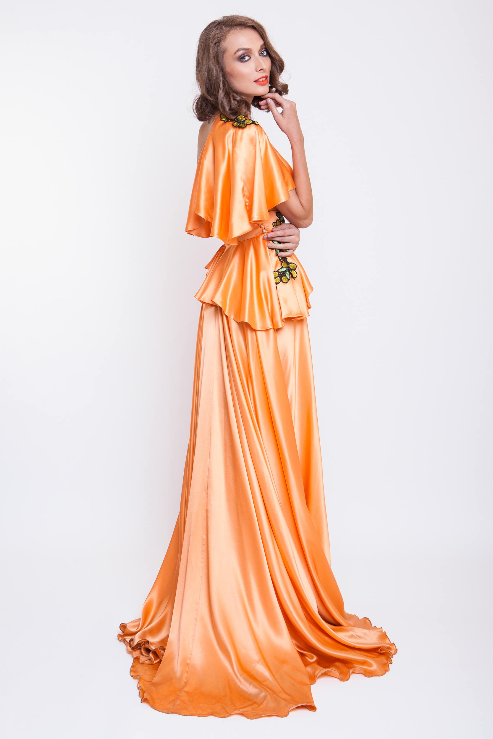 SATIN MAXI DRESS Evening Gown Bridesmaid Dress | Etsy