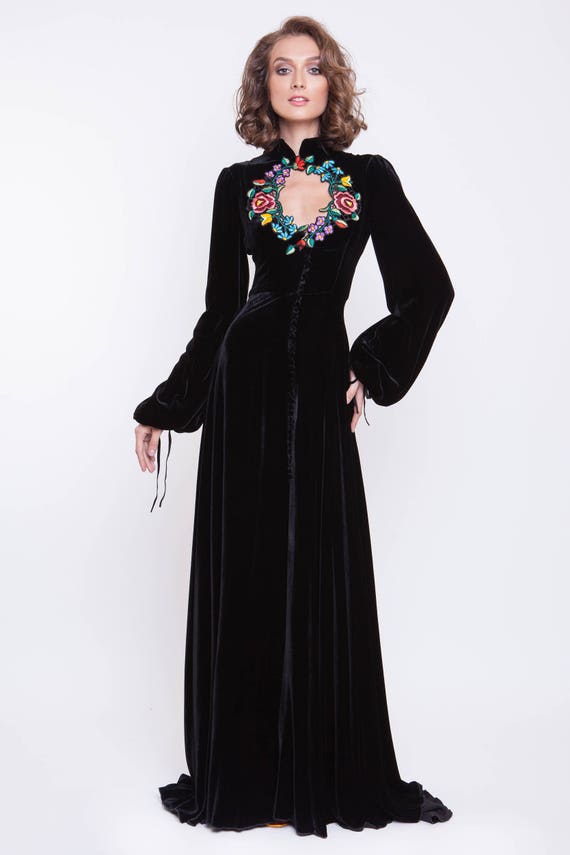 velvet evening wear