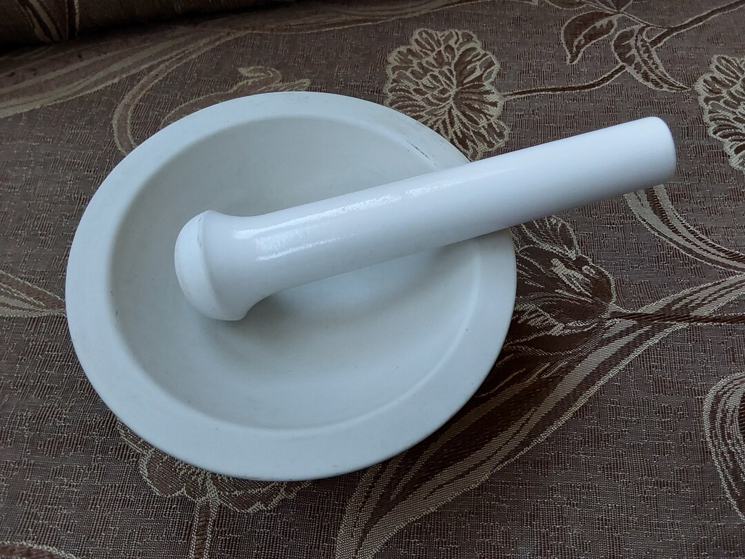 Vintage Fisher Scientific Mullite Mortar and Coors Pestle Made in USA