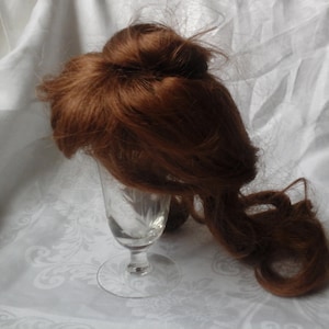 Vintage Tallina's Doll Supplies red auburn wig for 10 inch doll in original packaging style 725