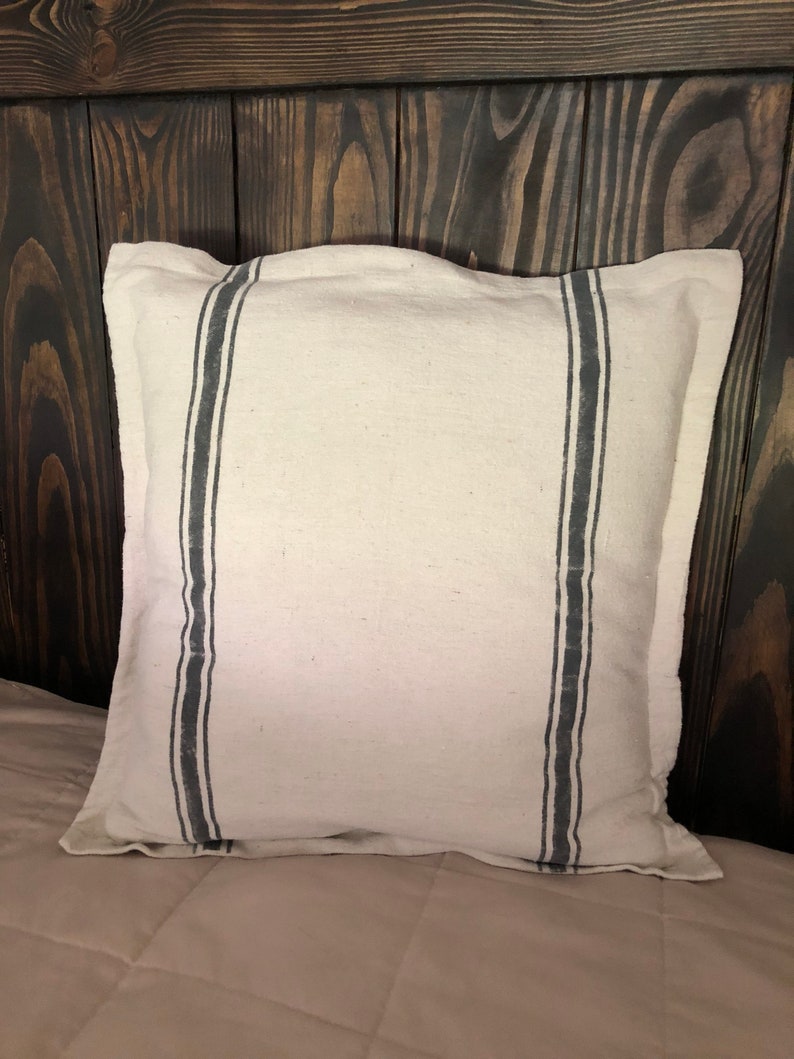 Farmhouse Pillow Cover Drop Cloth Throw Pillow Cover Etsy
