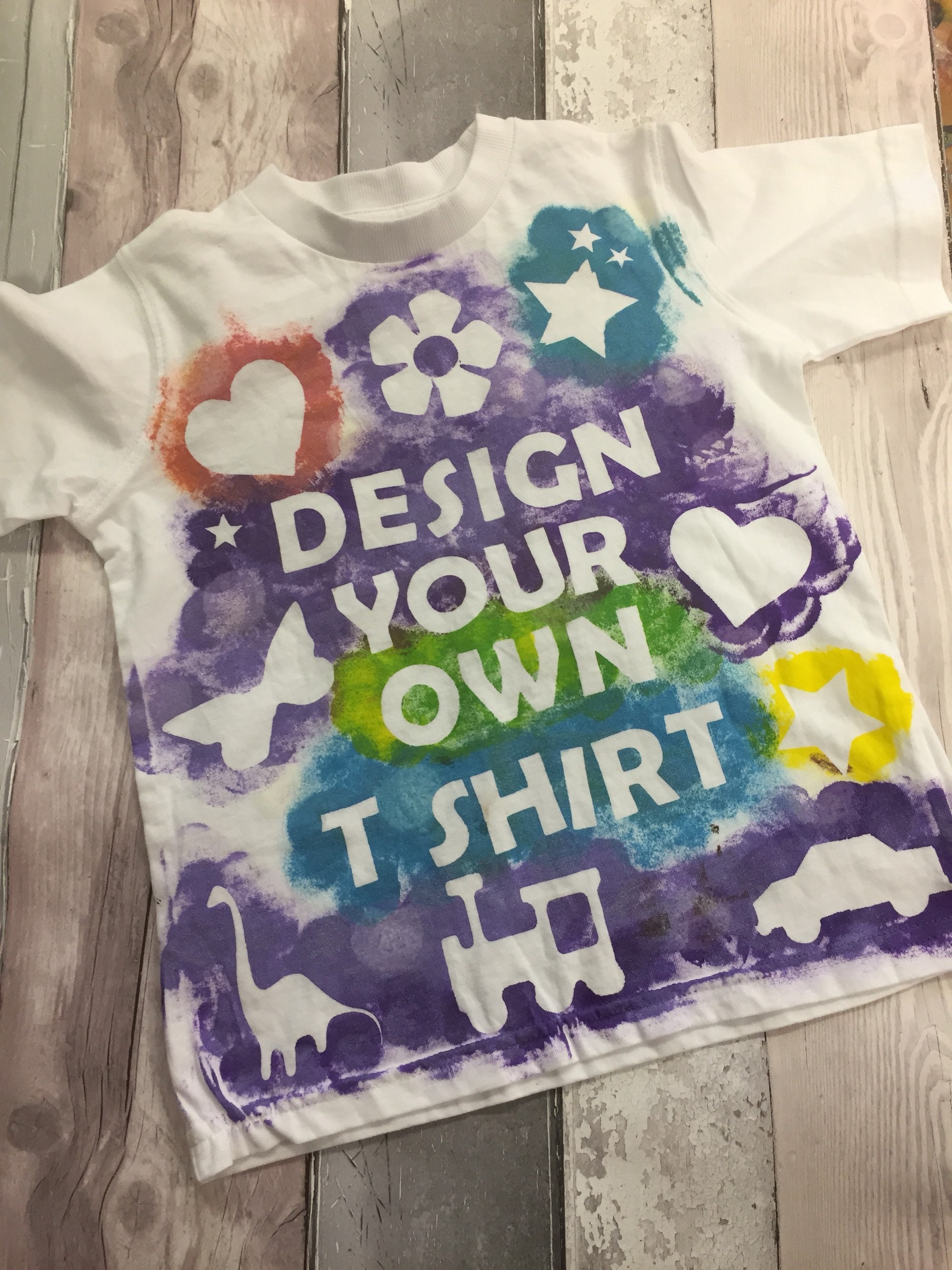 Paint Your Own T-Shirt Set Fun Craft Art Design Painting Decorate Kids Creative