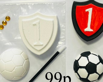 Football Painting Craft Kit from 99p-Plastic/Organza Gift Bag-Paint Set-Unique Party Bag Favour/Fillers-Craft Party-Football Birthday Gift