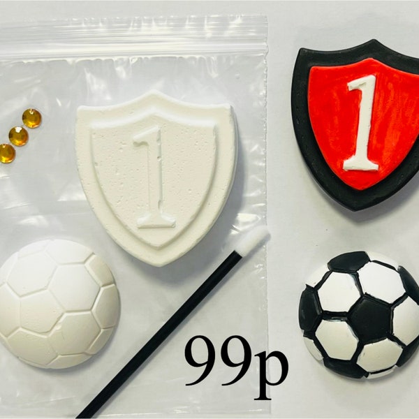 Football Painting Craft Kit from 99p-Plastic/Organza Gift Bag-Paint Set-Unique Party Bag Favour/Fillers-Craft Party-Football Birthday Gift