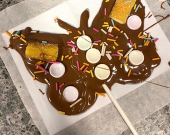 Chocolate Butterfly Lolly Making Kit-Make Own Lolly-Kids Party Bags-Craft Kit-Baking Craft Party-Family Activity-Hygiene Rating 5