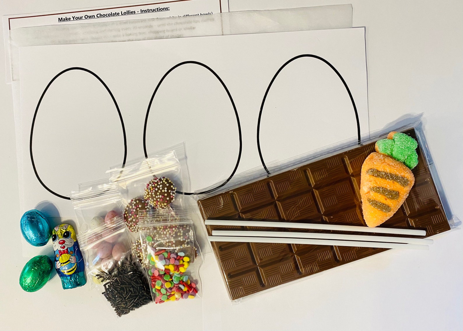 Easter Chocolate Lolliescraft Kitmake Your Own Chocolate Etsy