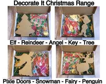 Christmas Activity Pack-Christmas Eve Box-Stocking Filler-Child/Adult Craft Kit-Kids Xmas Gift-Painting Decopatch Kit-Family Crafts