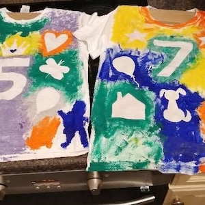 Progetta un kit di magliette - Maglietta regalo di compleanno personalizzata - Kit di artigianato - Festa di artigianato - Kit di attività per bambini - Kit di artigianato per bambini - Regalo di Eid - Maglietta per bambini