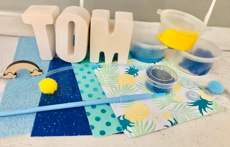 Personalised Decorate Your Own Name Kit paint Kitdecopatch Etsy UK