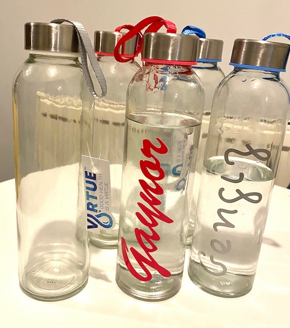 Botella de agua potable de vidrio personalizada 500ml-para adultos y niños  mayores-Gran calidad-sabor fresco-profesor-boda-Eid-Hen partido favores -   México