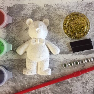 Teddy Bear Magnet Craft Kit-Hug-Lockdown Gift Teddy Bear-Cute Useful Gift-Bag Favours / Fillers-Painting kit