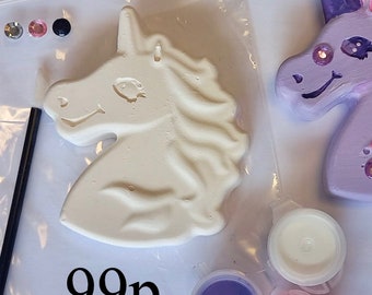 Unicorn Painting Craft Kit from 99p-Plastic/Organza Gift Bag-Unicorn Paint Set-Unique Party Bag Favour/Fillers-Craft Party-Birthday Gift