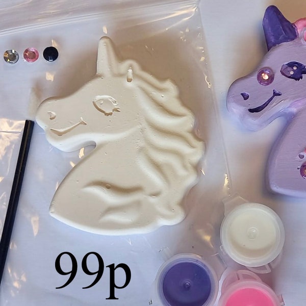 Unicorn Painting Craft Kit from 99p-Plastic/Organza Gift Bag-Unicorn Paint Set-Unique Party Bag Favour/Fillers-Craft Party-Birthday Gift