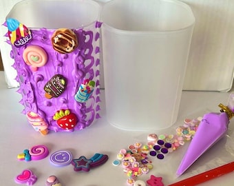 Kit de pegamento en crema Decoden - Regalo artesanal, pegamento en crema, dijes, adornos - Kit para principiantes - Proyectos Decoden - Dijes kawaii - Kits de manualidades DIY