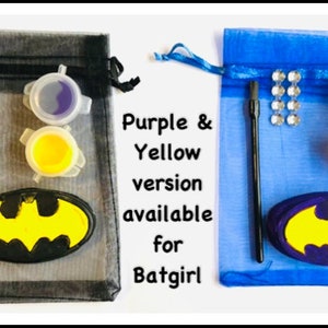 Superhero Painting Craft Kit from 99p-Plastic/Organza Gift Bag-Paint Set-Unique Party Bag Favour/Fillers-Craft Party-Superhero Birthday Gift image 2