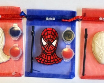 Superhero Magnet Craft Kit in Organza Gift Bag-Superhero Party Gift-Paint Set-Unique Party Bag Favour/Fillers-Craft Party Idea-Kids Activity