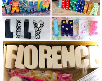 Personalisiert Dekorieren Sie Ihren eigenen Namen Kit - Lack kit - Lockdown Geschenk-Kinder Bastelset-Geburtstagsgeschenk-Eid Geschenk - Kinder Basteln FIVER FRIDAY