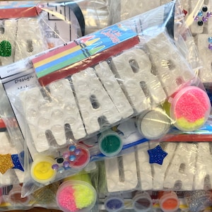Cadeau pour l'Aïd pour enfants - Pack d'activités pour enfants - Cadeau personnalisé pour l'Aïd - Kit d'artisanat pour l'Aïd - Argile en mousse - Coloriage - Peinture - Sac de fête pour l'Aïd