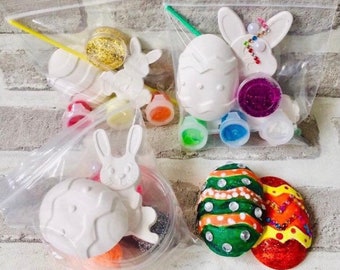 Easter Craft Kit-Easter Hunt Gift-Craft for children-Great-Party Bag Favours/Fillers-Paint Set-Kids Activity-Ceramic Craft