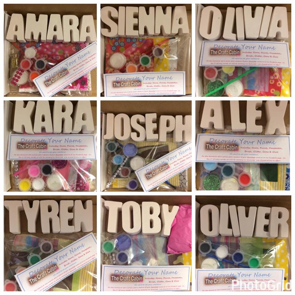 Personalised Decorate your own Name Kit decopatch and paint Etsy