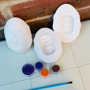 Ceramic Surprise Eggs Easter Gift-Easter Craft Kit for children-Lockdown Activity-Party Bag Favours/Fillers-Paint Set-Kids Activity image 8