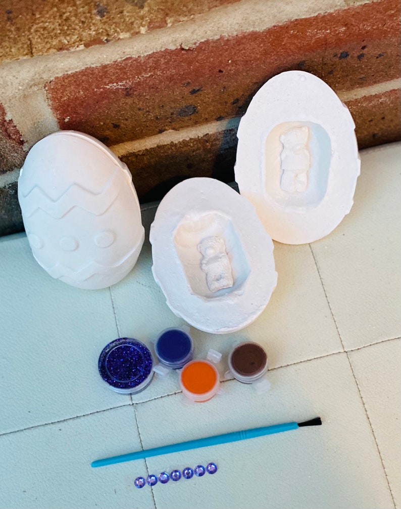 Ceramic Surprise Eggs Easter Gift-Easter Craft Kit for children-Lockdown Activity-Party Bag Favours/Fillers-Paint Set-Kids Activity image 8