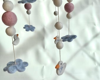 Duck Goose Felt Baby Mobile