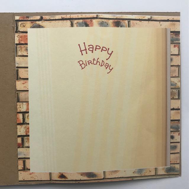 Handmade Birthday Card, Brick & Stone Design (6x6 Ins) - Etsy