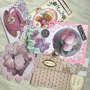 Seis cartões de aniversário com seus envelopes. Pacote de pechinchas----Freepost no Reino Unido