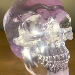 Life Size Crystal Skull Crystal Effect Skull Replica. LED light compatible
