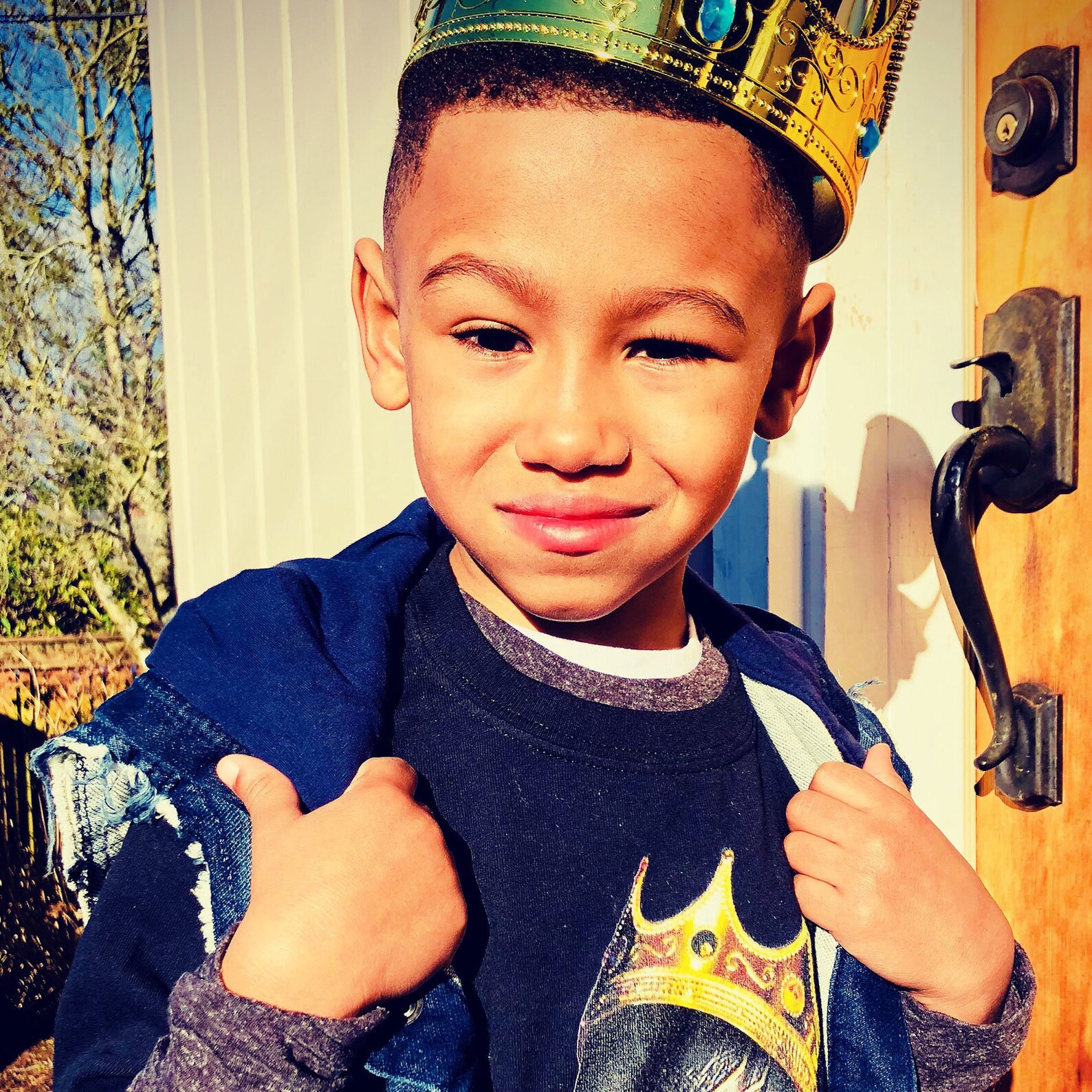 Portrait by photo Denim jacket Children's jeans jacket Etsy