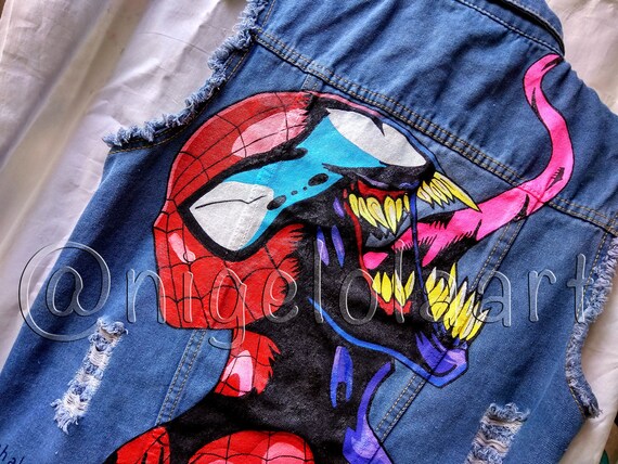 spider man jean jacket