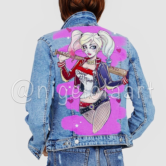 harley quinn denim jacket