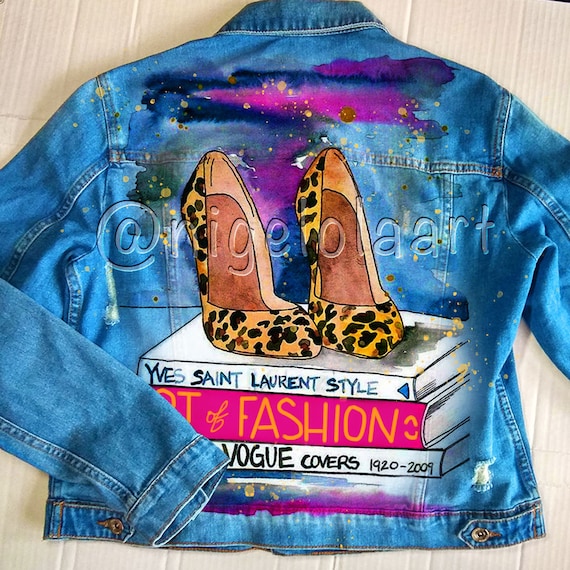 jeans jacket with print