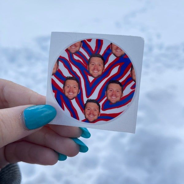 Josh Allen Zubaz face sticker