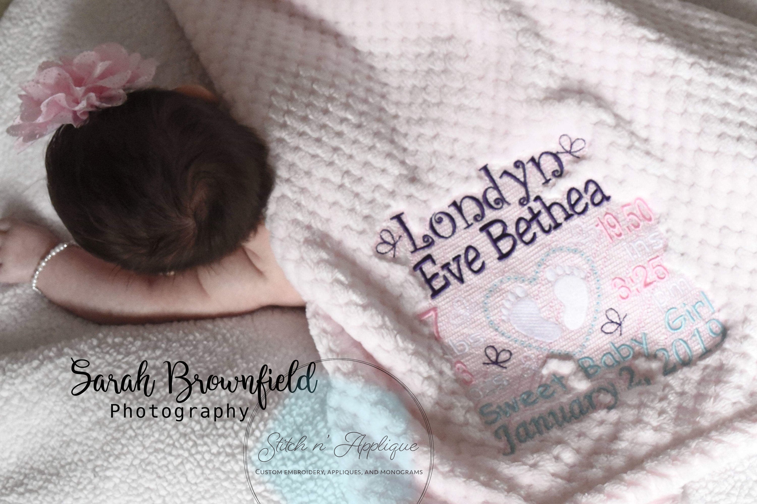 Birth Announcement Baby Blanket Birth Stats Blanket Baby Etsy